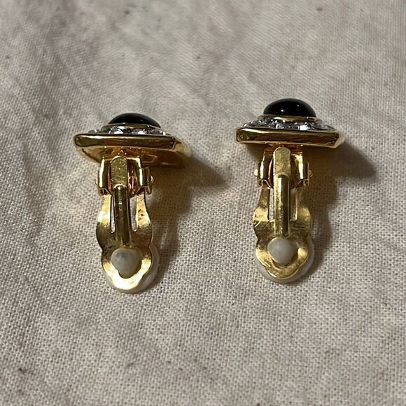 Rhinestone Clip on Earrings - Sparkling & Beautiful - Picture 5 of 11